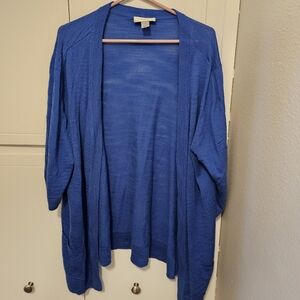 CJ BANKS Blue cardigan Sweater 1x
